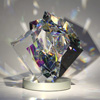 ..Medium Isis Cube<br>Optical Crystal, Dichroic Glass<br>12 � x 12 x 12 inches