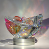..�Hemi-Semi� - Isisphere Series<br>Optical Crystal, Dichroic Glass<br>8 � x 8 � x 5 � inches