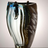 ..Nagare 57<br> Blown, Sculpted Glass; Silver Etching, Copper Plating <br>16 � x 10 � x 8 inches