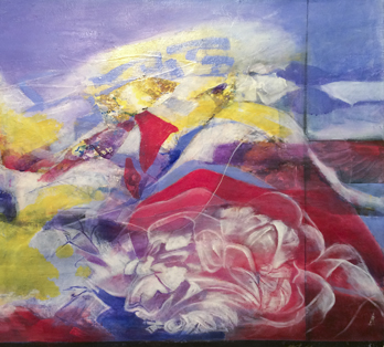 ..Untitled<br>Mixed Media on Canvas<br>35 �  x 45 �  inches